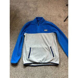 Eddie Bauer Kids Fleece Pullover 1/4 Zip Blue Gray Size L 14/16